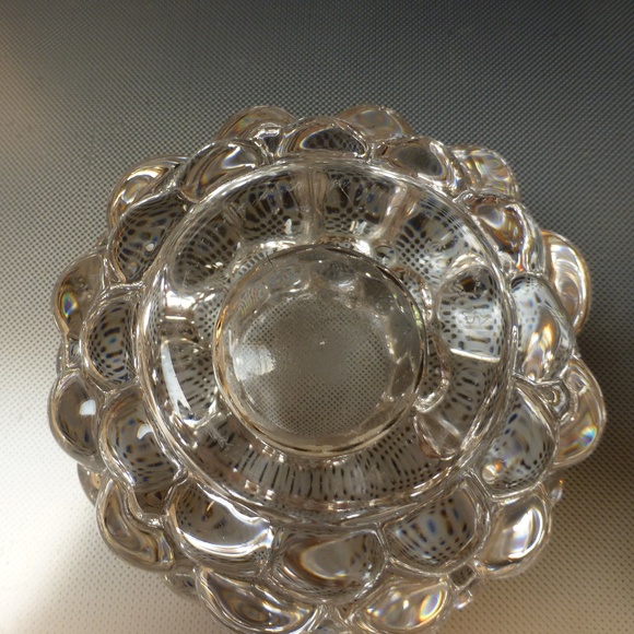 Orrefors Crystal Raspberry Bubble candle Volitive - Picture 3 of 3